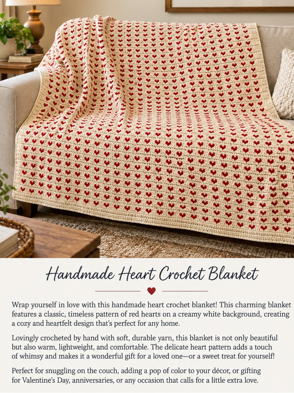 Crochet Heart Blanket